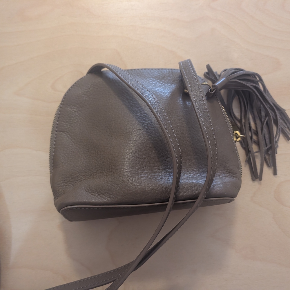 HOBO Taupe Leather Crossbody Bag - Picture 2 of 4